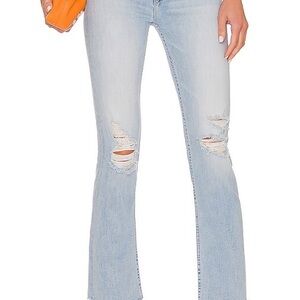 MOTHER Light Blue Distressed Ankle Jeans